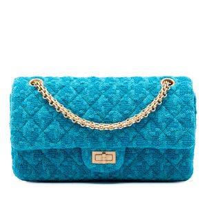 Pre-Loved Chanel Quilted Tweed Reissue 2.55 Double Flap 225